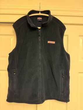 Vineyard Vines Harbor Fleece Size Large Blue Full Zip Vest